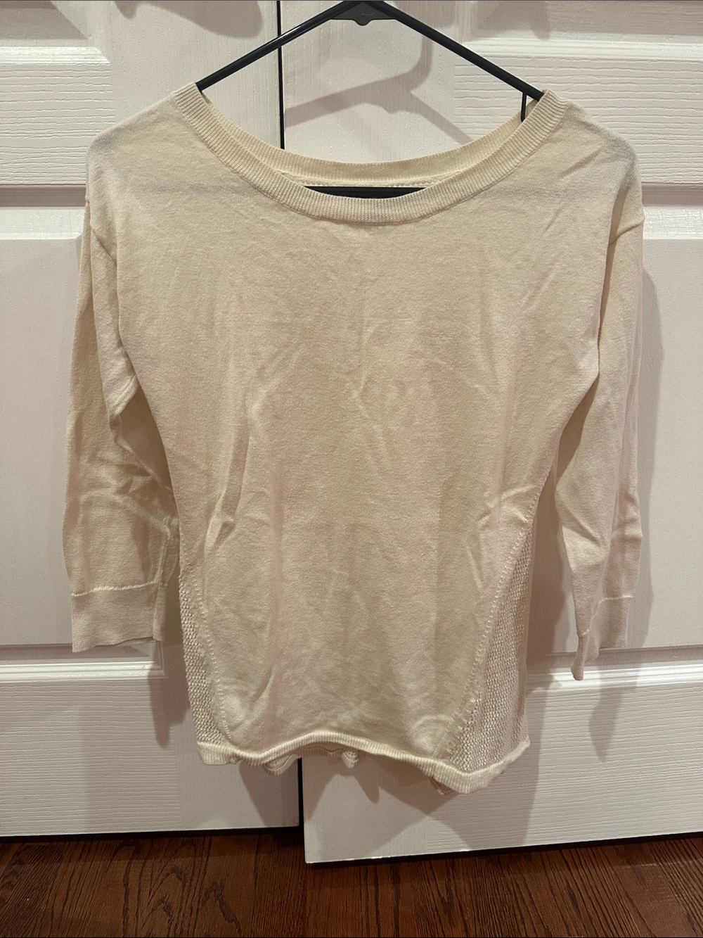American Eagle Outfitters Cream Boatneck Lightweight Top